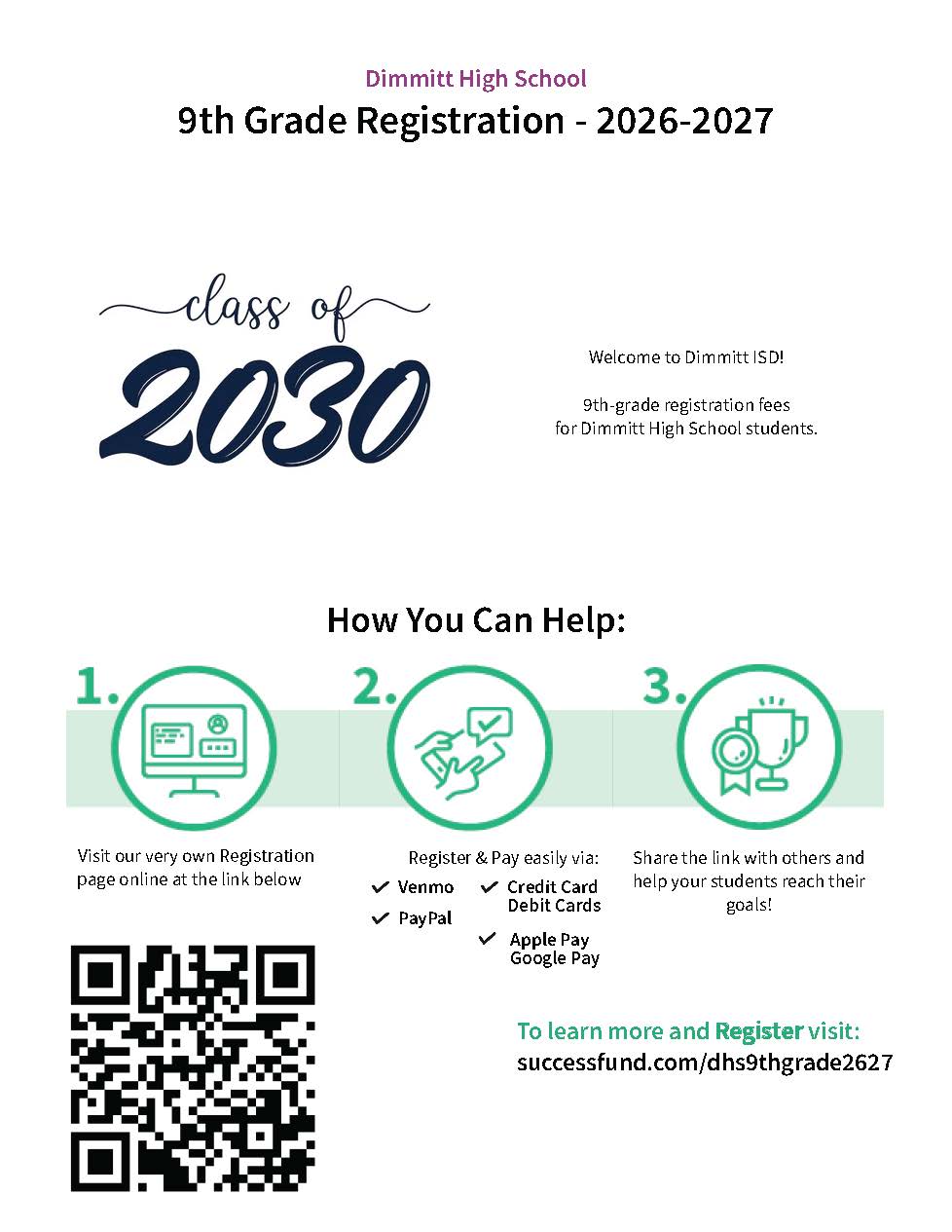 9th Grade Registration Fees